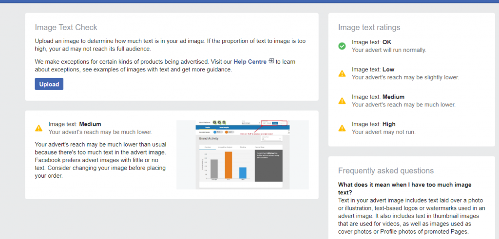 Free Facebook Ads tools for text overlay checking