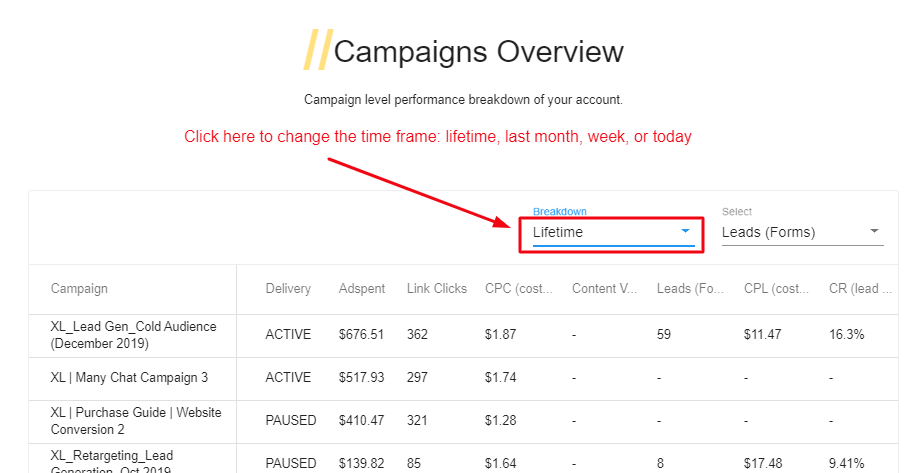 campaign level audit