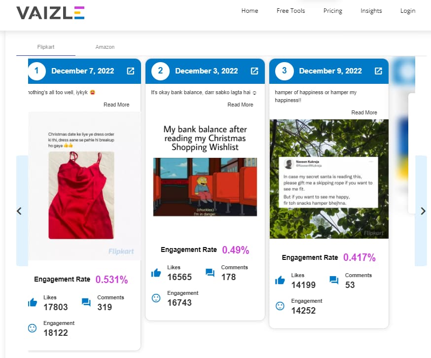 analyze instagram competitors strategy on vaizle 