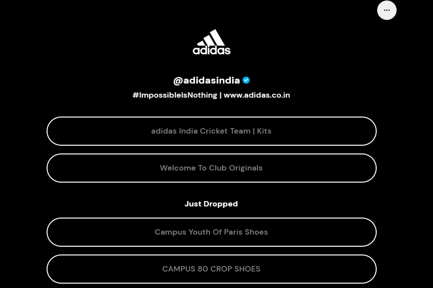Adidas Linktree for instagram 





