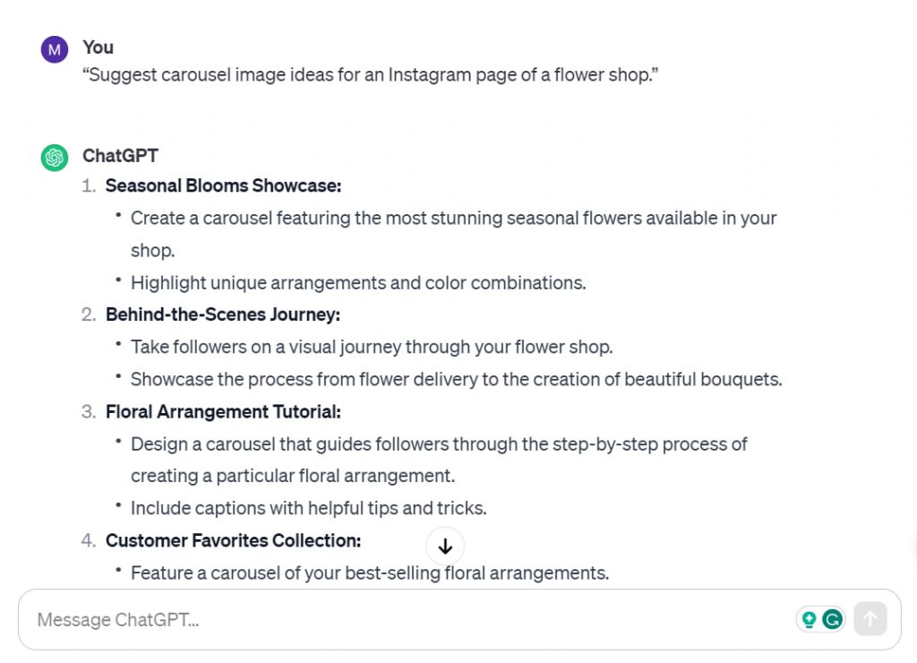 ChatGPT prompts for image creation and visual creation 