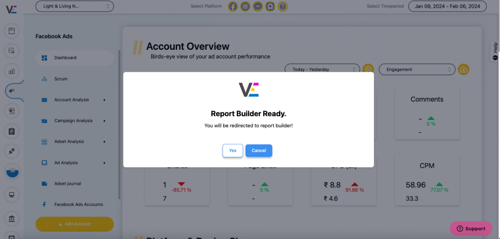 Vaizle - report builder report 