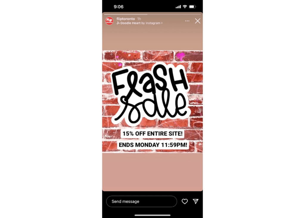 Cute Instagram story ideas for offering a discount code