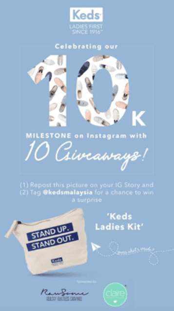 Instagram story ideas — giveaway