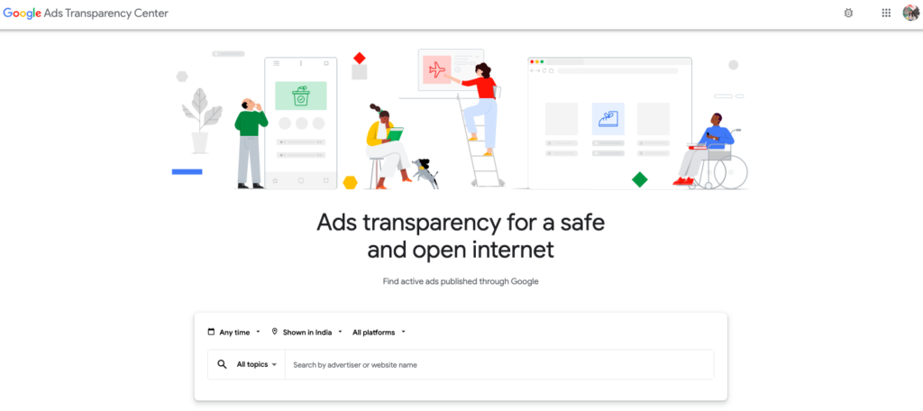 Google Ads Transparency Center screenshot