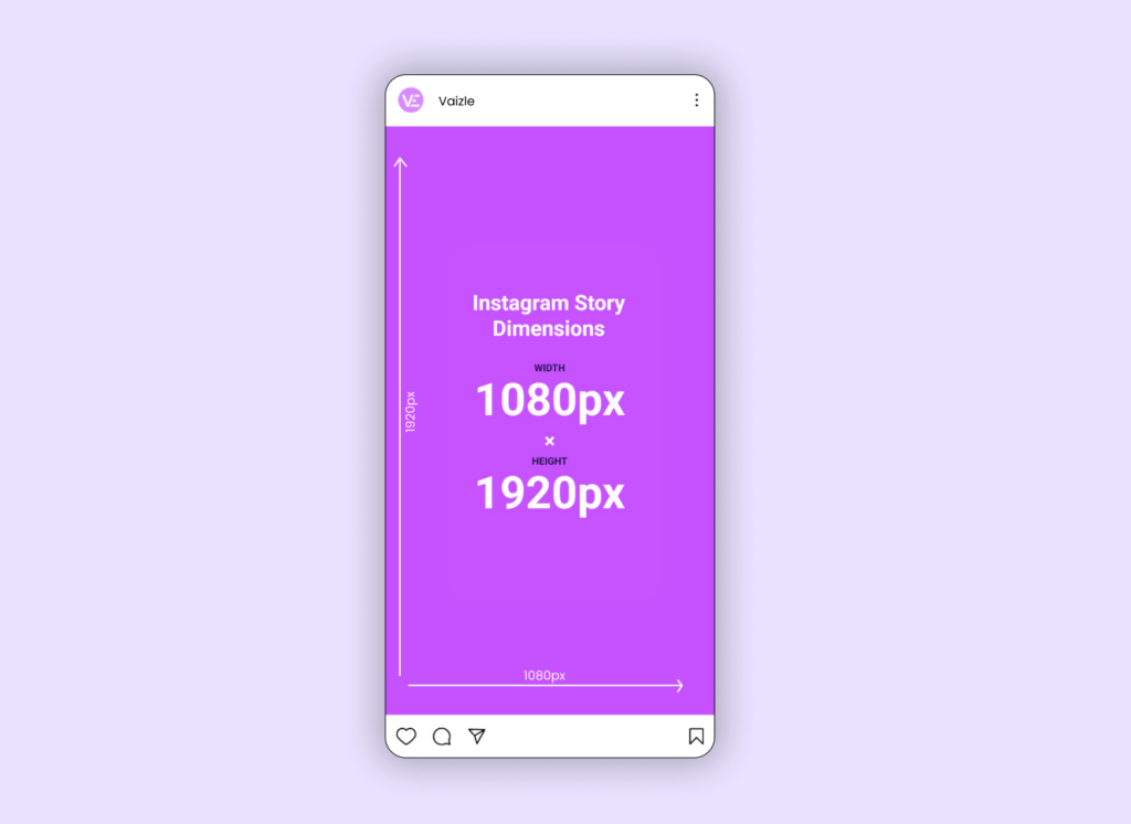 Instagram Story Dimensions explained with screenshot