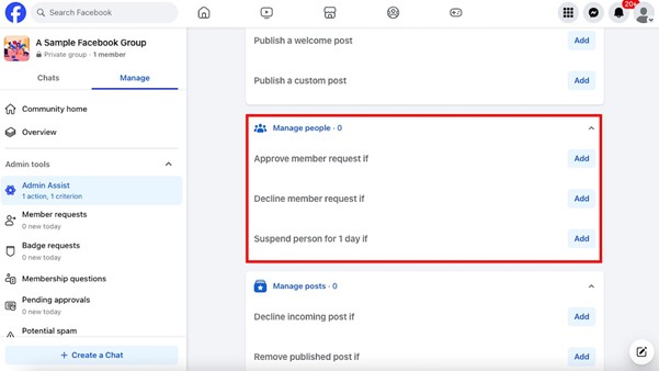 How to moderate content in a Facebook group? 