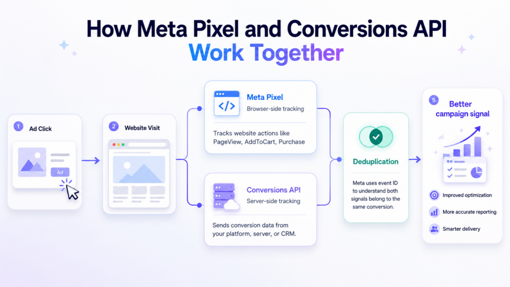 How meta pixel and conversions API work together