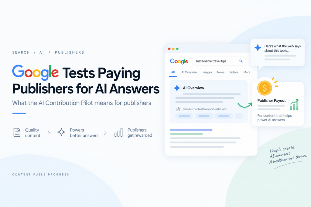 Google Tests Paying Publishers When Their Content Helps Generate AI Answers